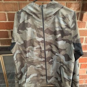 North Face camouflage rain jacket